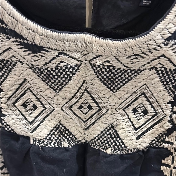 Navy Embroidered Sleeveless Dress - Picture 5 of 6